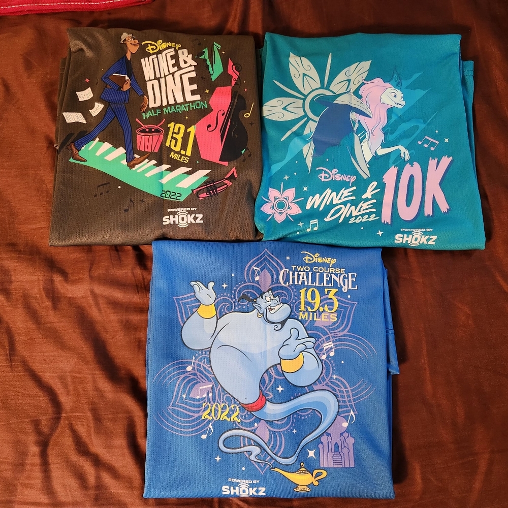 Lot of 2022 Run Disney Wine & Dine Shirts
